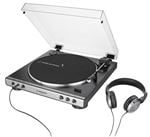 Audio Technica AT-LP60XHP-GM fully Auto Belt Drive Turntable Gunmetal Front View